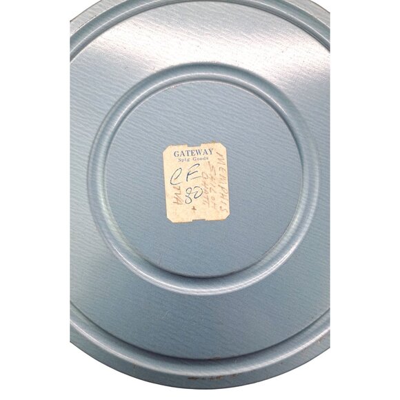 2 Vintage Brumberger Hammered Metal 8mm Film Canisters 1 Unbranded Blue 5 Inch - Picture 5 of 8